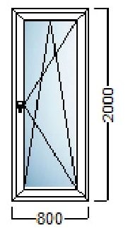 akcija pvc balkonska vrata 80x200 salamander njemacka kvaliteta slika 109731075