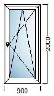 akcija pvc balkonska vrata 90x200 salamander njemacka kvaliteta slika 109731636