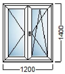 akcija pvc prozor dvokrilni 120x140 salamander njemacka kvaliteta slika 109725736