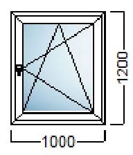 akcija pvc prozor jednokrilni 100x120 salamander njemacka kvaliteta slika 109724773