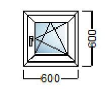 akcija pvc prozor jednokrilni 60x60 salamander njemacka kvaliteta slika 109716039