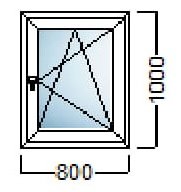 akcija pvc prozor jednokrilni 80x100 salamander njemacka kvaliteta slika 109716171
